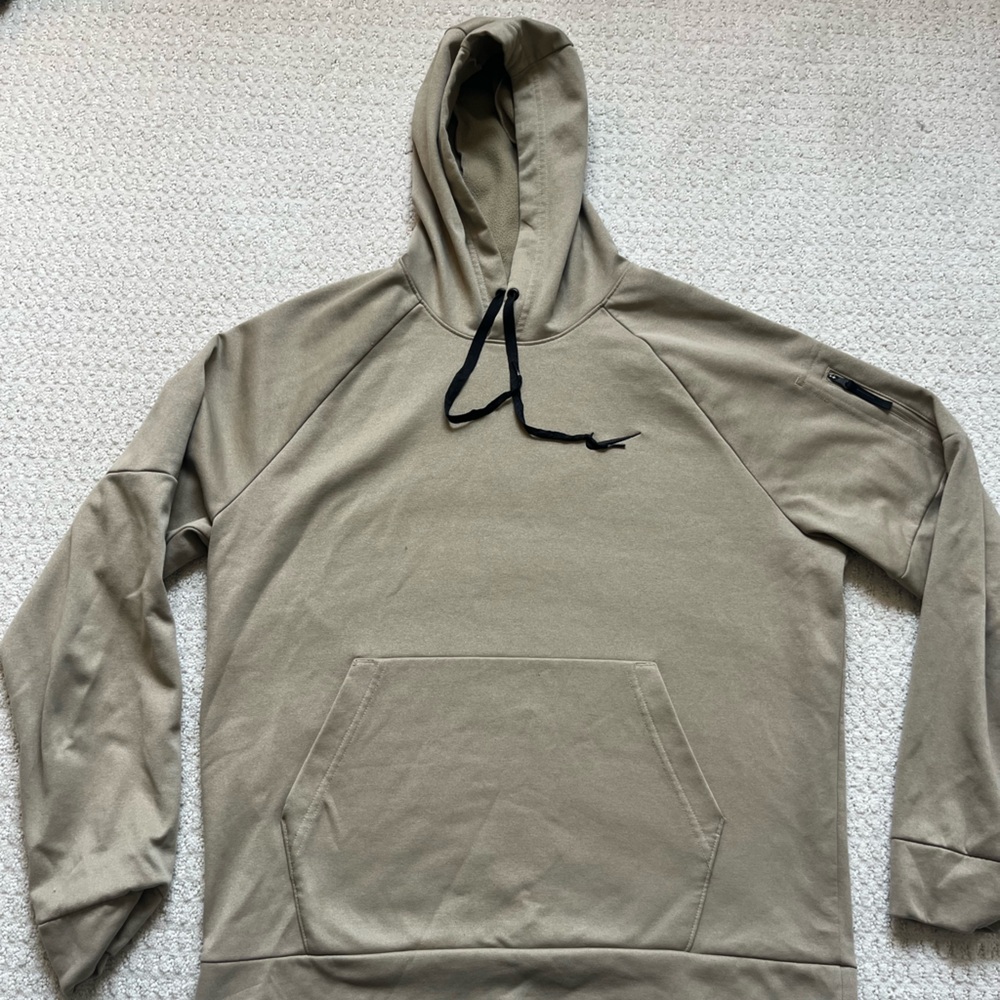 Nike Men's Tan therma-fit Hoodie large